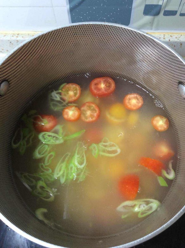 Cherry Tomatoes and Egg Soup recipe