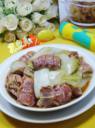 Stir-fried Chinese Cabbage with Mantis Shrimp recipe