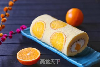 #四session Baking Contest and is Love to Eat Festival#orange O-shaped Cake Roll recipe