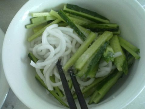 Potato Flour Mixed with Cucumber recipe