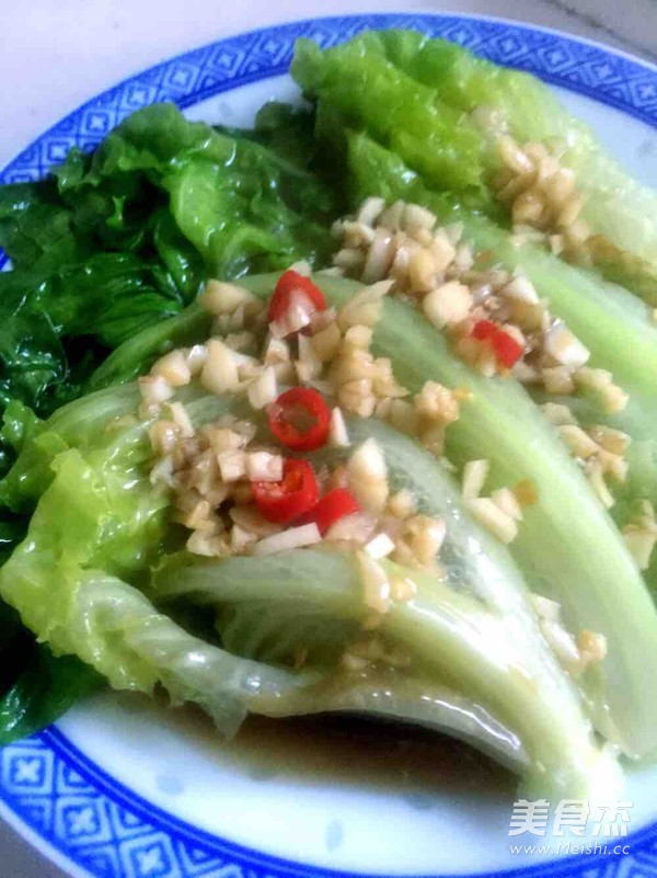 Lettuce with Garlic Oyster Sauce recipe