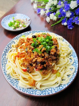 Tossed Noodles with Tempeh and Mushroom Meat Sauce recipe