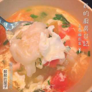 Tomato and Egg Pimple Soup recipe