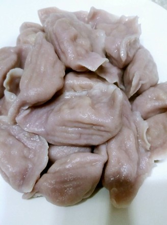 Kidney Bean Pork and Purple Sweet Potato Dumplings recipe