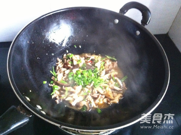 Stir-fried Shredded Pork with Mushrooms recipe