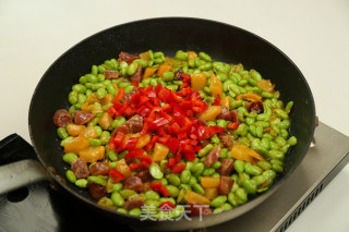 Fried Edamame with Crispy Radish recipe