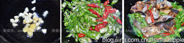 Fried Fish Head with Green Pepper recipe