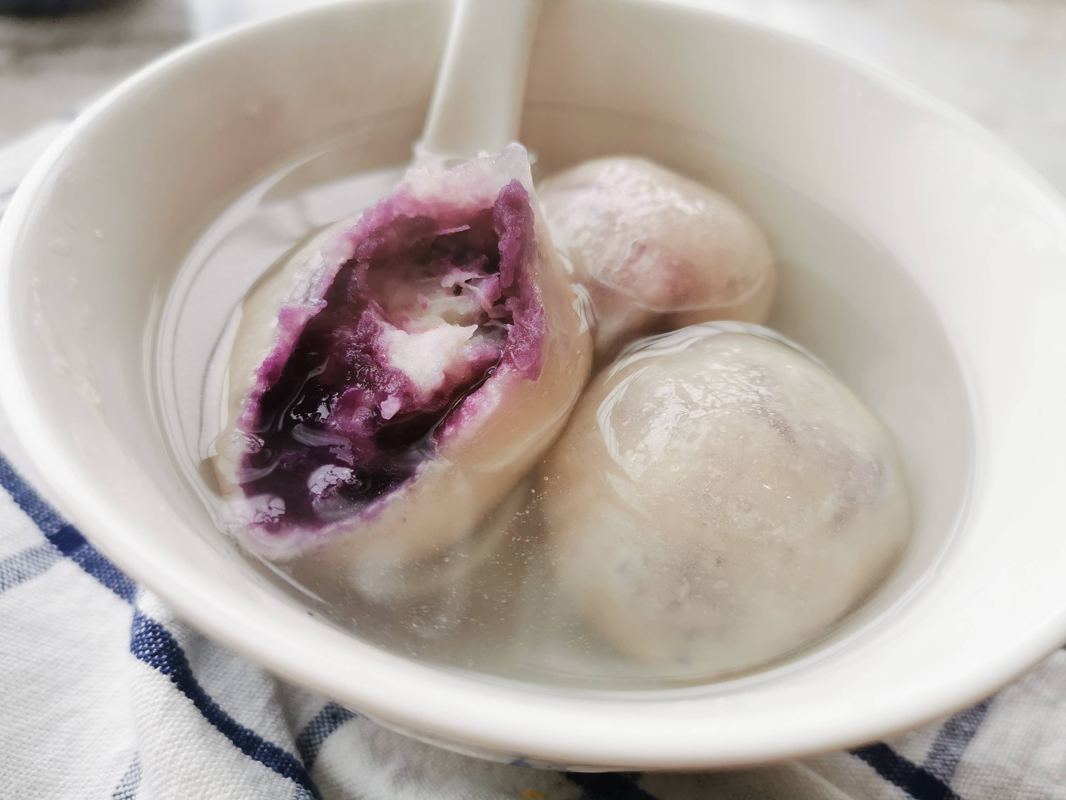 Crystal Yam and Purple Sweet Potato Dumplings recipe