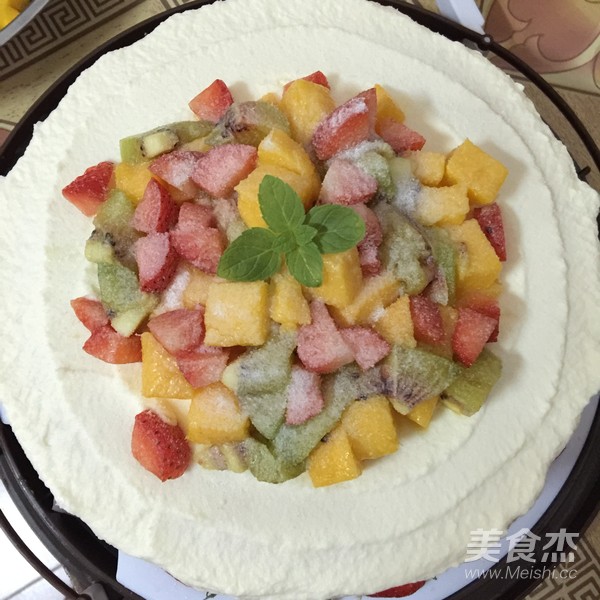 Colorful Fruit Cream Cake recipe