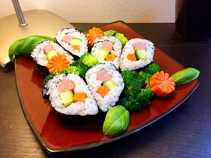 Heart-shaped Sushi Rolls Full of Love recipe