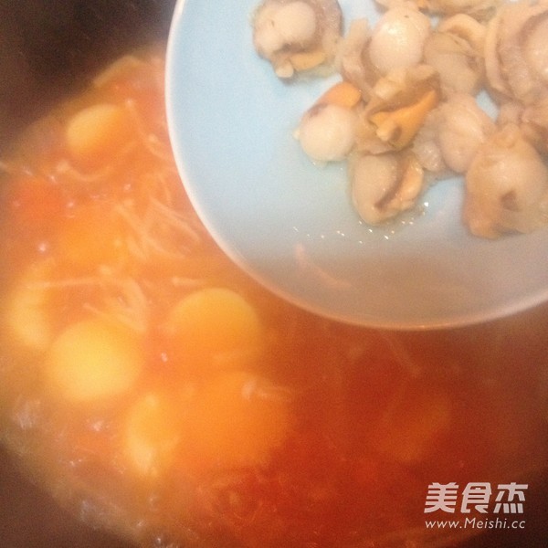 Tomato Tofu Seafood Soup recipe