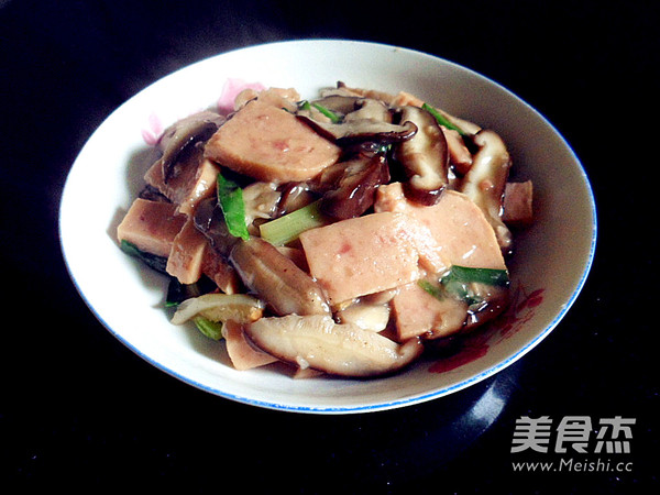 Grilled Luncheon Meat with Shiitake Mushrooms recipe