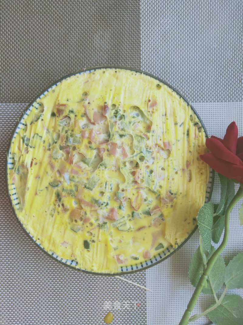 Cucumber Ham Steamed Eggs recipe