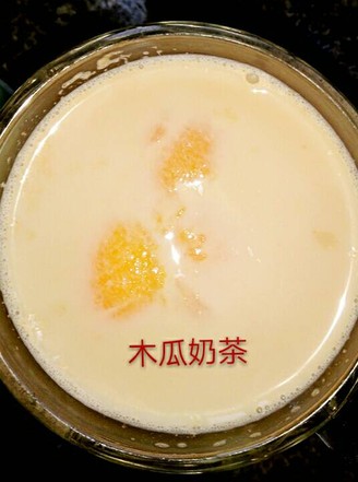 Homemade Papaya Milk Tea recipe