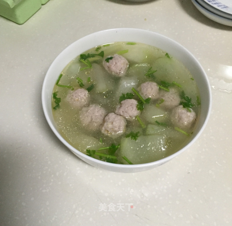 Homemade Winter Melon Meatball Soup recipe