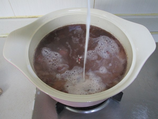 Milky Red Bean Lychee Taro Sweet Soup recipe