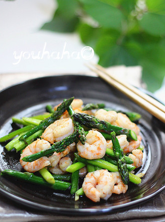 Stir-fried Shrimp with Asparagus recipe