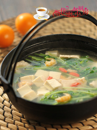 Tofu and Bean Miao Pork Soup recipe