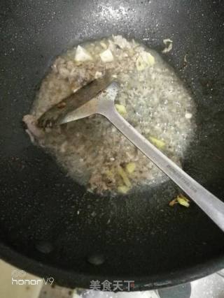 Green Vegetable Tofu Minced Pork recipe