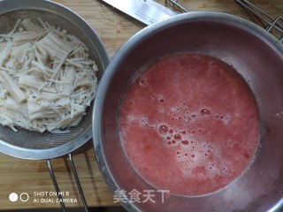 Lamb Stewed with Tomatoes and Enoki Mushrooms recipe