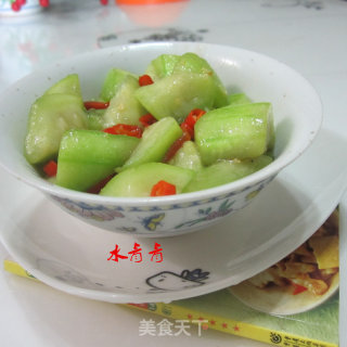 Dry Stir-fried Loofah Diced recipe