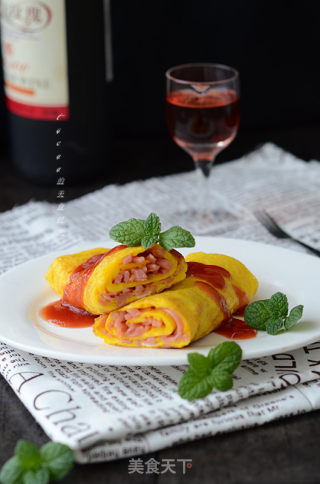 #蛋美食#ham and Cheese Egg Rolls recipe