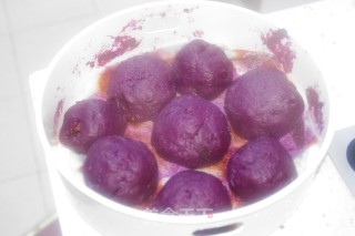 Purple Sweet Potato Meatballs recipe