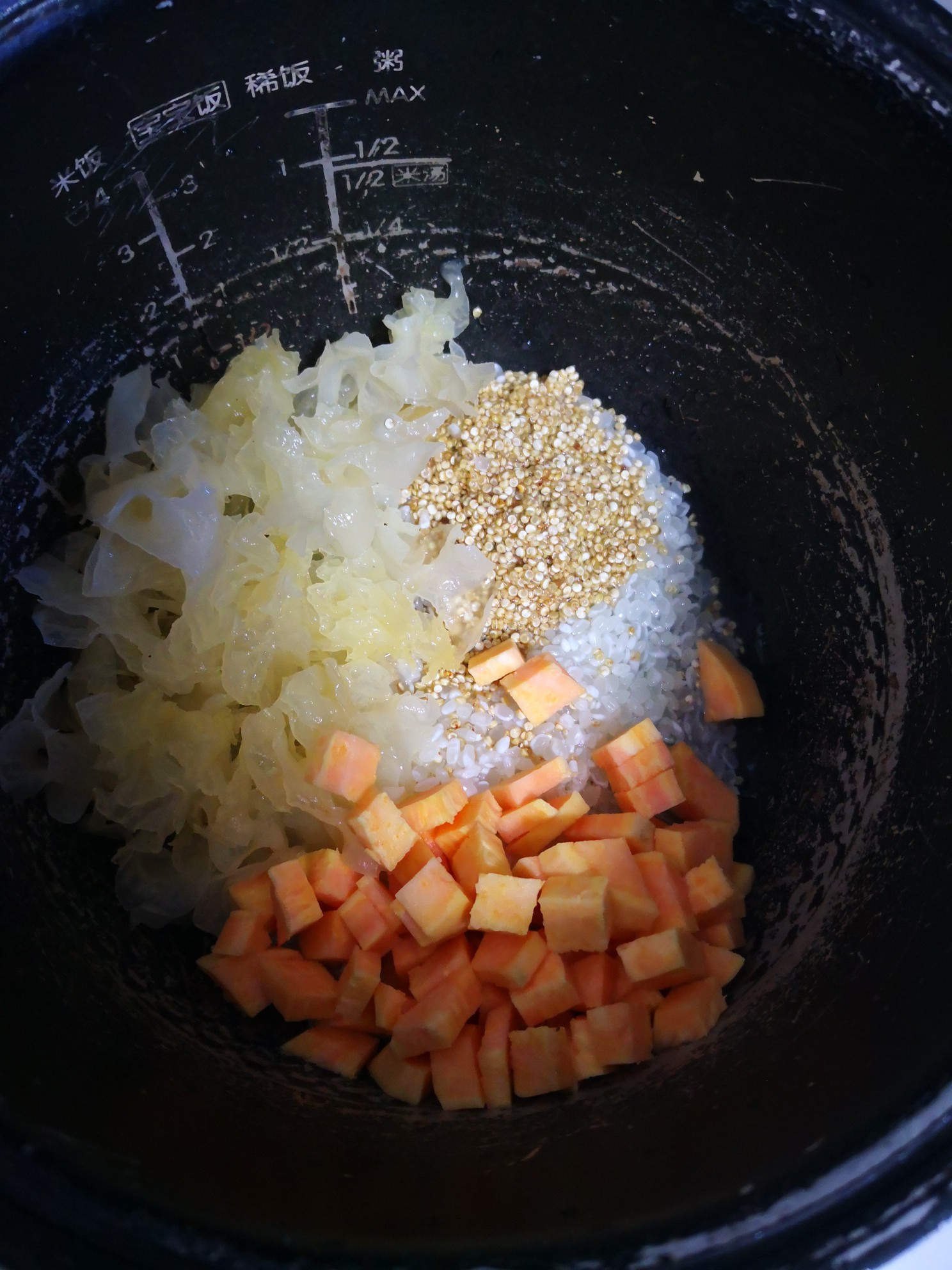 Quinoa Tremella Sweet Potato Congee recipe