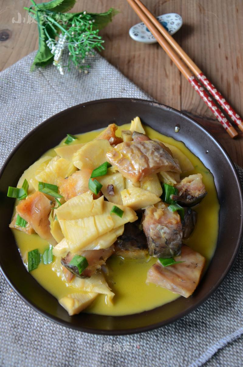 Braised Salted Fish with Winter Bamboo Shoots recipe