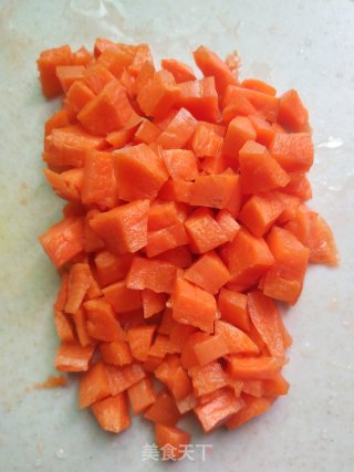 Stir-fried Carrots with Corn and Green Peas recipe