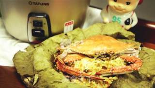 Lotus Steamed Crab Rice recipe