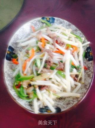 Stir-fried Silver Bar with Shredded Lamb recipe