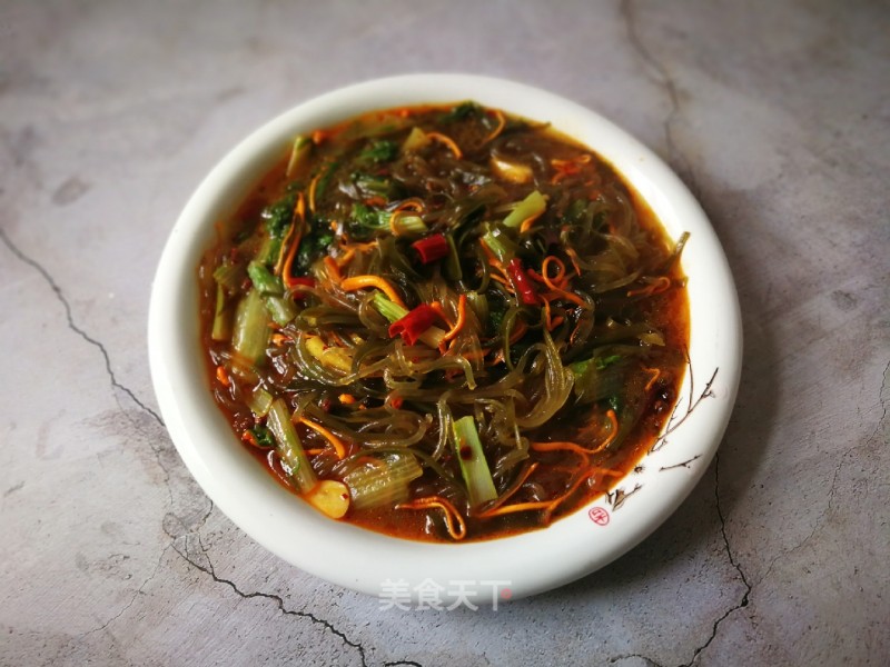 Stewed Vermicelli with Cordyceps Flower and Chinese Cabbage recipe