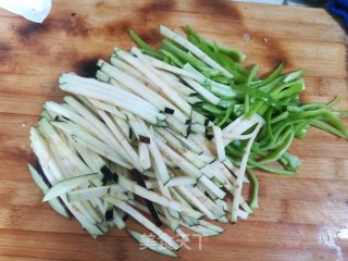 Stir-fried Shredded Eggplant with Hot Peppers recipe