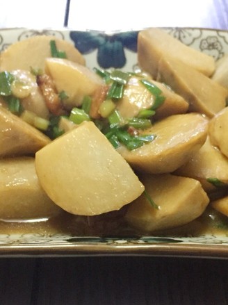 Braised Taro with Scallions recipe