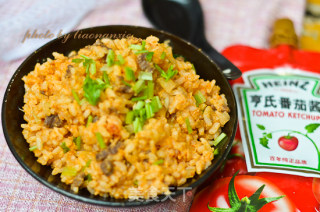 Beef Fried Rice with Tomato Sauce recipe