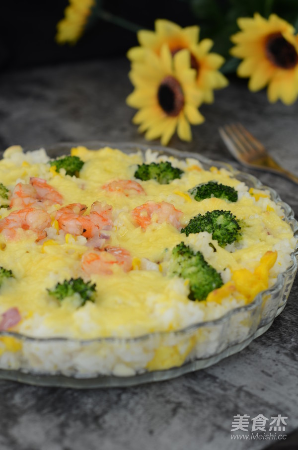 Broccoli Shrimp Baked Rice recipe