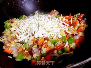 Vegetable Cheese Egg Baked Rice recipe