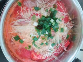 Yam Noodle Paste + Beef + Tomatoes🍅 recipe