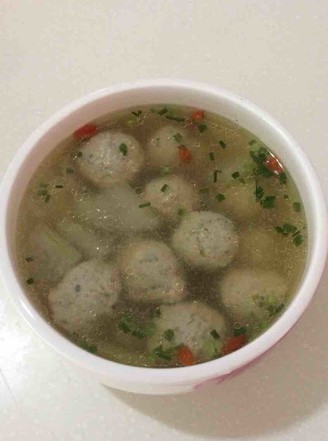 Homemade Meatball Winter Melon Soup recipe