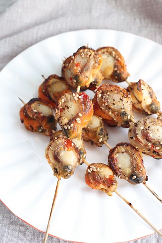 Grilled Scallop Skewers, Delicious and Delicious