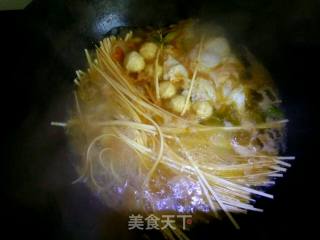 #快手懒人饭#sea Rice Chicken Ball Noodle recipe