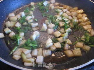 Fried Salmon with Fennel Head recipe