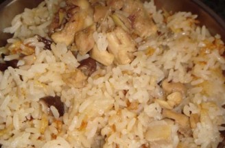 Stewed Rice with Mushroom and Chicken recipe
