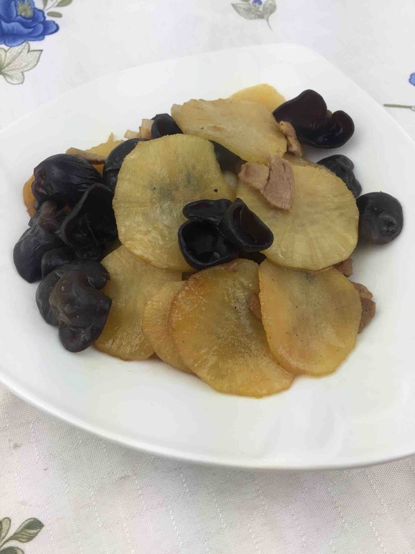 Sauteed Fungus with Yacon recipe