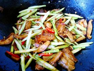 Twice-cooked Pork with Asparagus and Mushrooms recipe