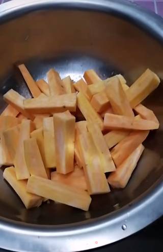 Golden Sweet Potato Strips recipe