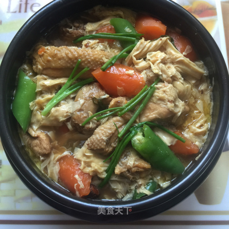 Braised Chicken with Yuba recipe