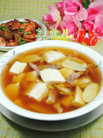 Bacon, Whip, Bamboo, Tofu Soup recipe