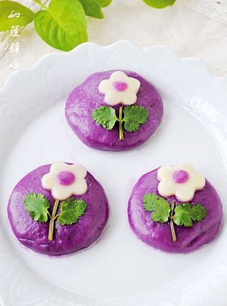 Flower Purple Potato Cake